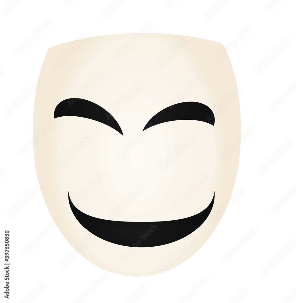 Simple theater mask. vector illustration