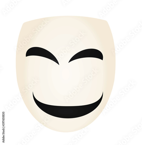 Simple theater mask. vector illustration