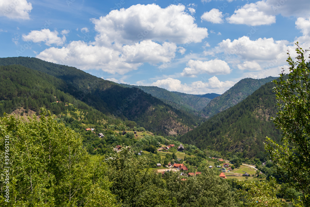 A mountain village in the Tara National Park, Serbia.