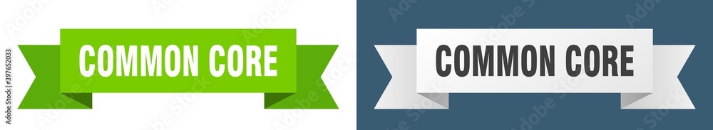 common core ribbon. common core isolated paper sign. banner common core ribbon. common core isolated paper sign. banner