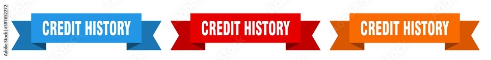 credit history ribbon. credit history isolated paper sign. banner credit history ribbon. credit history isolated paper sign. banner