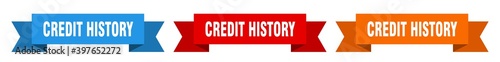 credit history ribbon. credit history isolated paper sign. banner