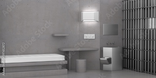 фотографія Jail cell supermax security room interior. 3d illustration