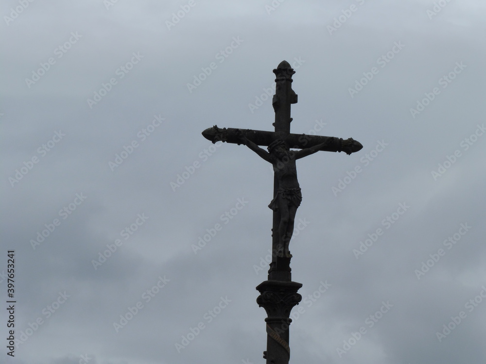 cross on the top of the church