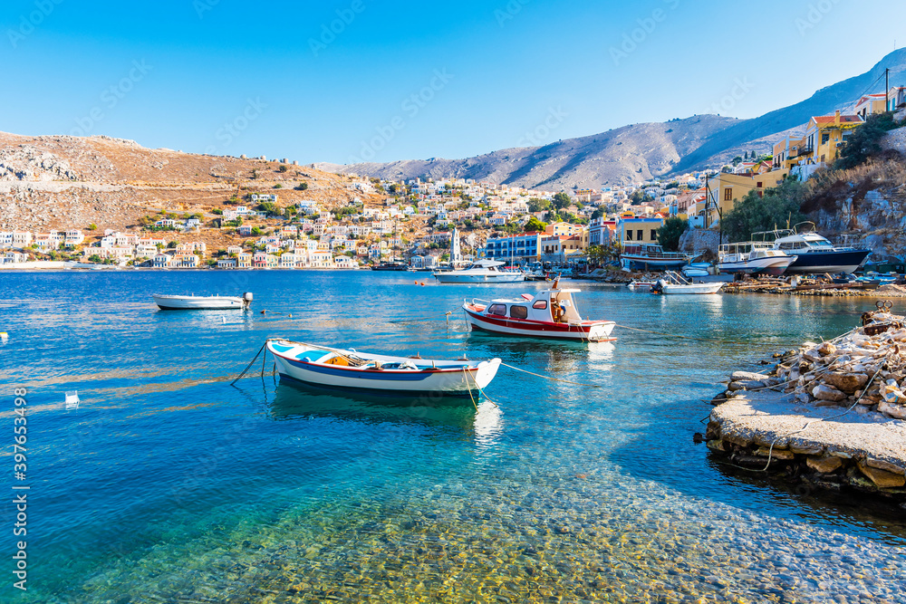 Fototapeta premium Symi Island view in Greece.