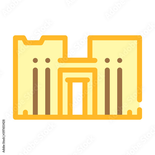 horus temple color icon vector illustration color