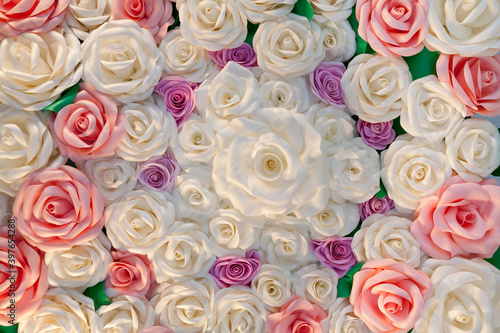 Fototapeta Naklejka Na Ścianę i Meble -  Background Texture of Artificial Rose