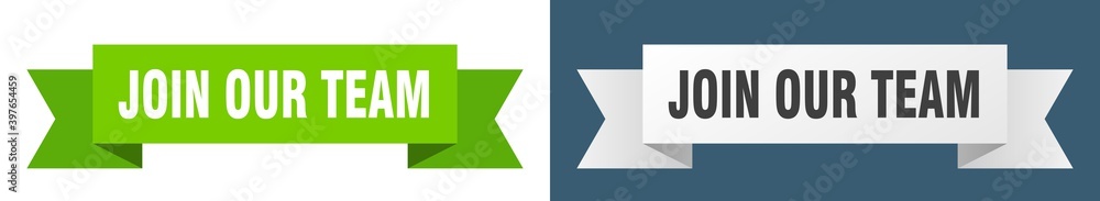 join our team ribbon. join our team isolated paper sign. banner join our team ribbon. join our team isolated paper sign. banner