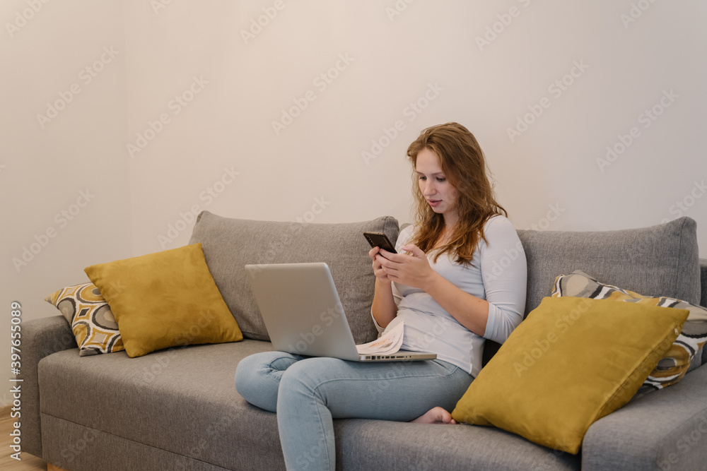 Stock Photo Of Woman Using Smartphone And Laptop Indoors
Stock Photo Of Woman Using Smartphone And Laptop Indoors