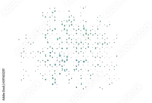 Light Red, Yellow vector background with signs of alphabet.