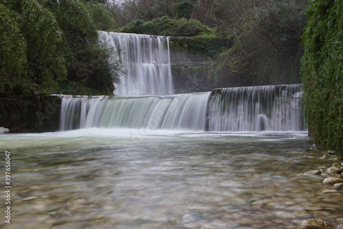 waterfalls in the forest in versilia