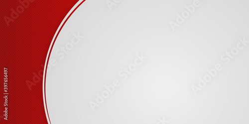Red white vector corporate business tech background with wave and space for your text