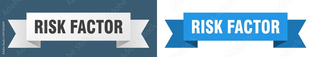 risk factor ribbon. risk factor isolated paper sign. banner risk factor ribbon. risk factor isolated paper sign. banner