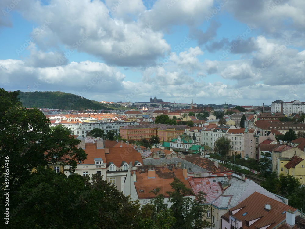 Panorama of Prague's Old Town, Czech Republic,