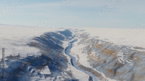 Wallpaper Mural alien planet landscape, science fiction illustration, view from a beautiful planet, beautiful space background Torontodigital.ca