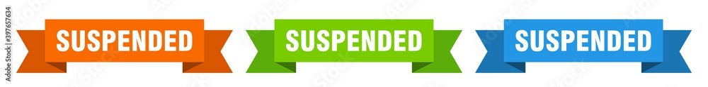 suspended ribbon. suspended isolated paper sign. banner suspended ribbon. suspended isolated paper sign. banner