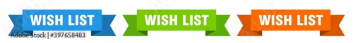 wish list ribbon. wish list isolated paper sign. banner