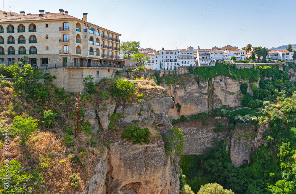 Town of Ronda in Andalusia,  is famous by its Moorish architecture and amazing views of Tajo gorge