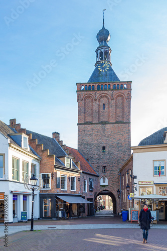 Culemborg, Netherlands - November 6, 2020: City gate entering the centre of Culemborg, municipality in Gelderland in the Netherlands
