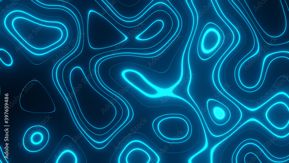 Digital 3D illustration of glowing energy fields Digital 3D illustration of glowing energy fields