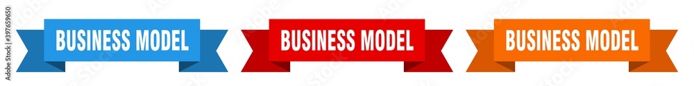 business model ribbon. business model isolated paper sign. banner business model ribbon. business model isolated paper sign. banner