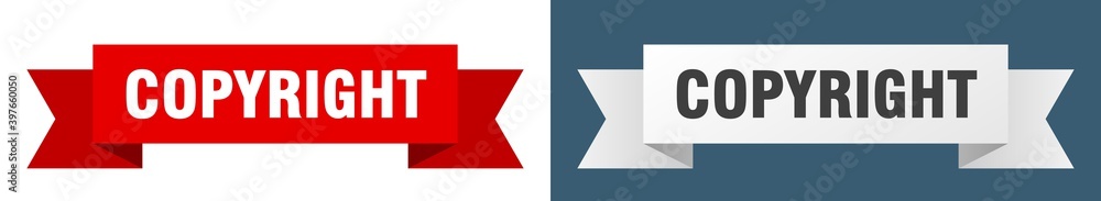 copyright ribbon. copyright isolated paper sign. banner copyright ribbon. copyright isolated paper sign. banner