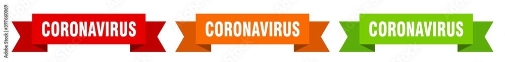 coronavirus ribbon. coronavirus isolated paper sign. banner coronavirus ribbon. coronavirus isolated paper sign. banner