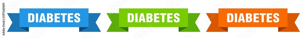 diabetes ribbon. diabetes isolated paper sign. banner diabetes ribbon. diabetes isolated paper sign. banner