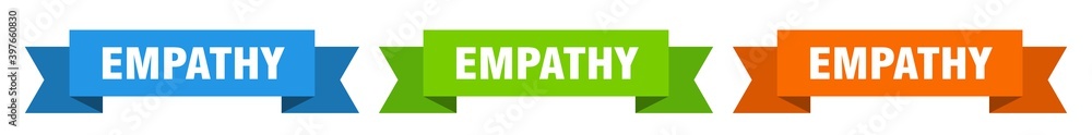 empathy ribbon. empathy isolated paper sign. banner empathy ribbon. empathy isolated paper sign. banner