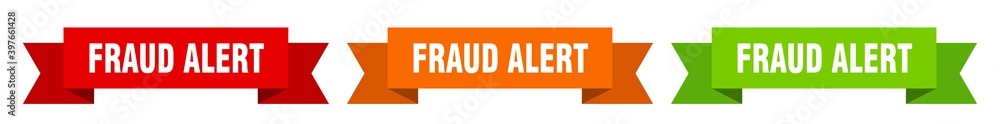 fraud alert ribbon. fraud alert isolated paper sign. banner fraud alert ribbon. fraud alert isolated paper sign. banner