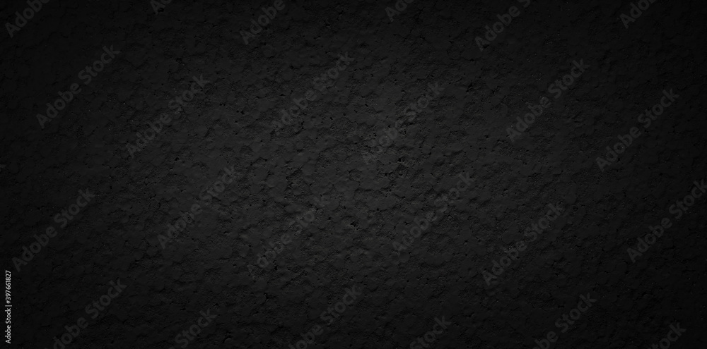 Fototapeta premium Irregular geometric black background texture. Rough dark surface with textured surface