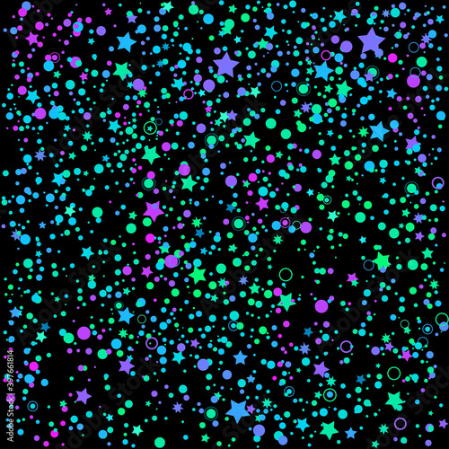 Canvas Print seamless multicolored background of cosmic starry sky