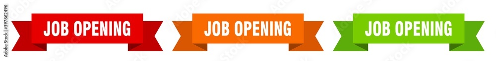 job opening ribbon. job opening isolated paper sign. banner job opening ribbon. job opening isolated paper sign. banner