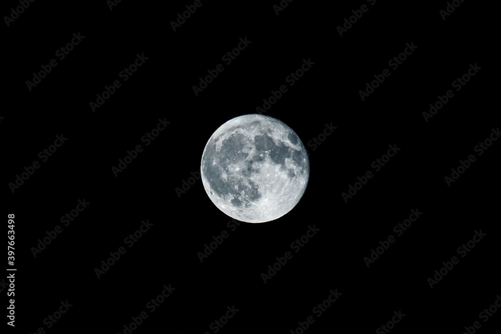 Full moon is an astronomical phase. View from Earth.