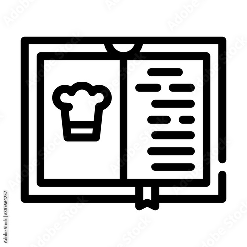 cook book line icon vector illustration black