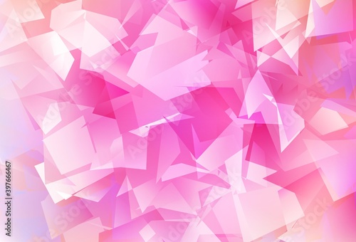 Light Pink vector abstract polygonal template.