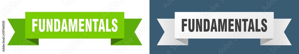 fundamentals ribbon. fundamentals isolated paper sign. banner fundamentals ribbon. fundamentals isolated paper sign. banner