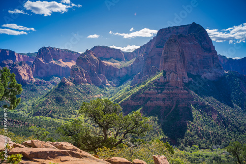 Принти на полотні Kolob Canyon in Zion National park, taken from the Timber creek overlook trail,