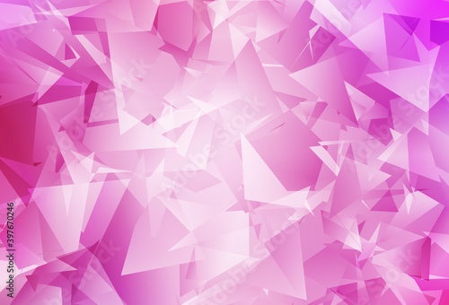 Light Pink vector polygon abstract layout.