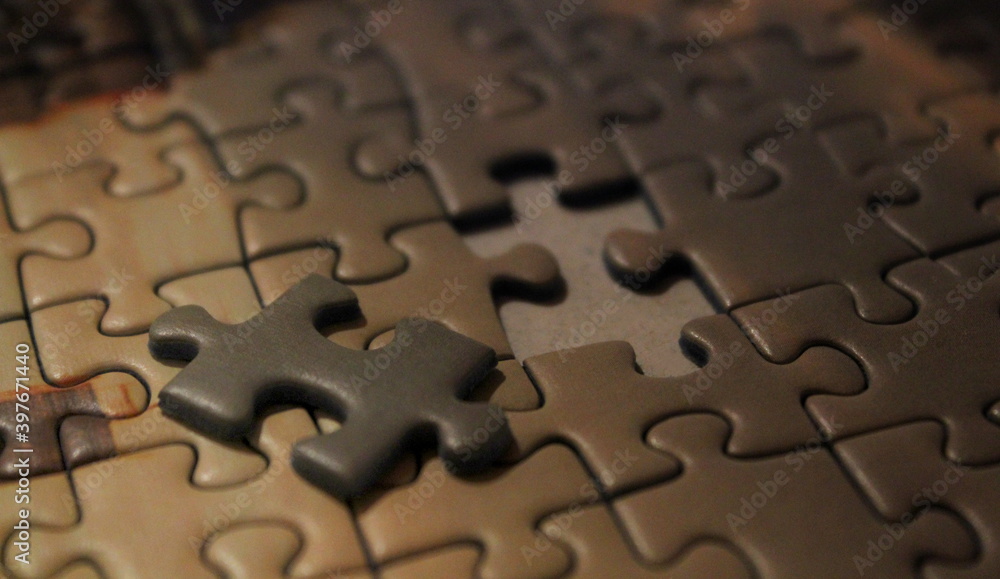 Completare un puzzle per svago e divertimento - successo Completare un puzzle per svago e divertimento - successo