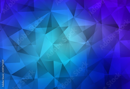 Light Pink, Blue vector abstract polygonal background. © smaria2015