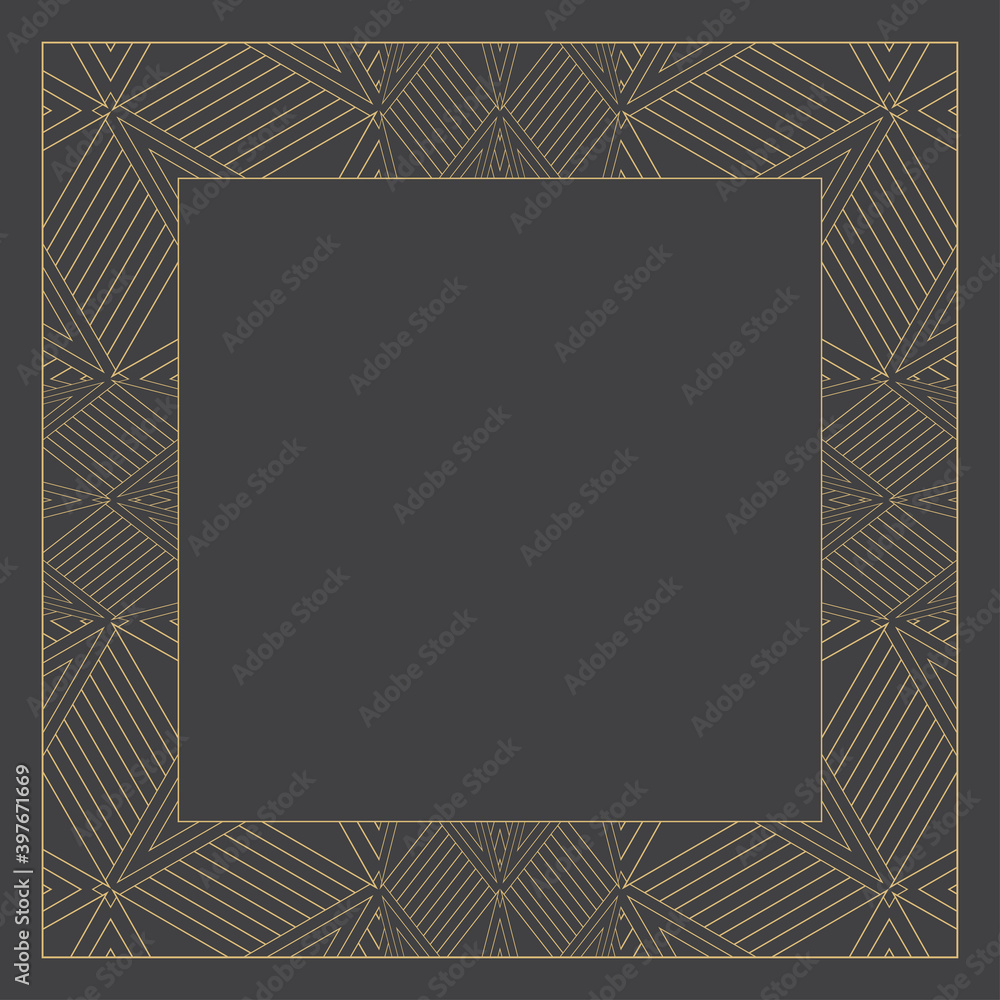 Linear decorative frame with the place for the text. Linear decorative frame with the place for the text.