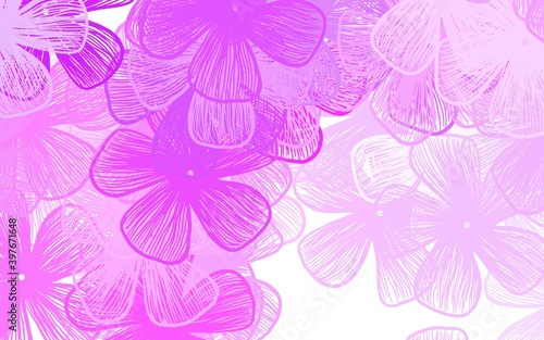 Light Purple vector elegant template with flowers