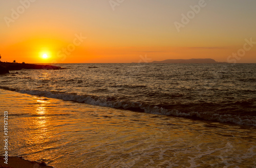 Sunset 0ver Kato Gouves beach
