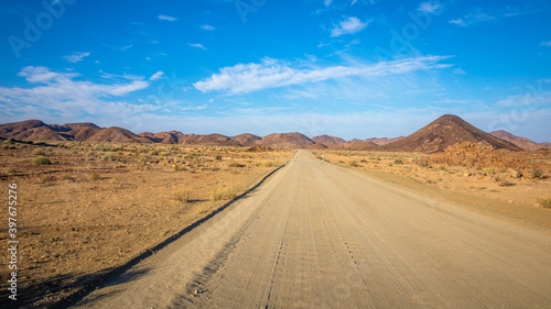 The gravel roads of Namibia in Richtersveld Transfrontier Park near Ai-Ais.
