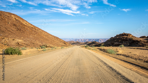 The roads of Namibia in Richtersveld Transfrontier Park near Fish River Canyon.