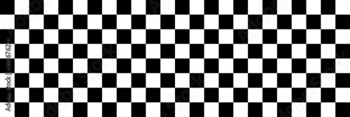 Vector seamless checkered pattern. Long horizontal banner.