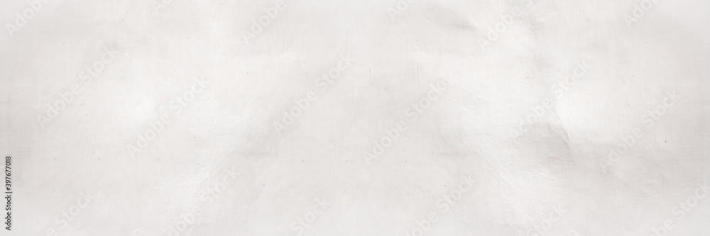 Naklejka premium White Shabby Wall Texture. Smooth Flat Stucco Surface Background. Backdrop For Design.