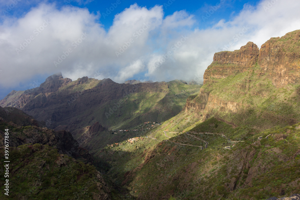 Viewpoint of Masca in the mountains of Tenerife (Spain)