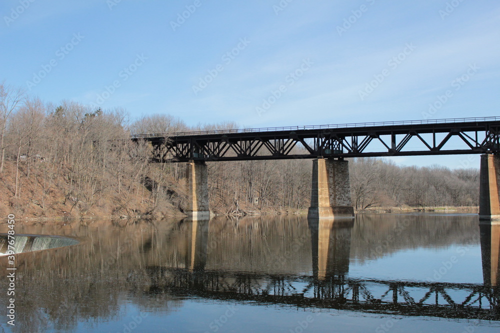 Train Bridge Over Water